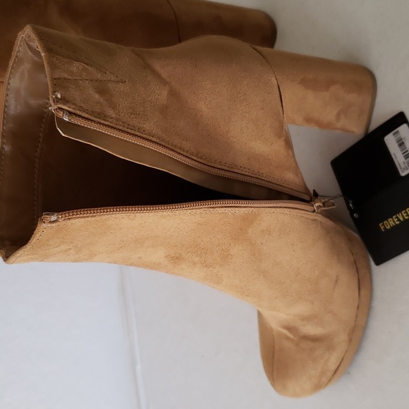 FOREVER 21 4" HEELED ANKLE BOOTS BROWN FAUX SUEDE NWT (SEE DESCRIPTION) … - Picture 6 of 12